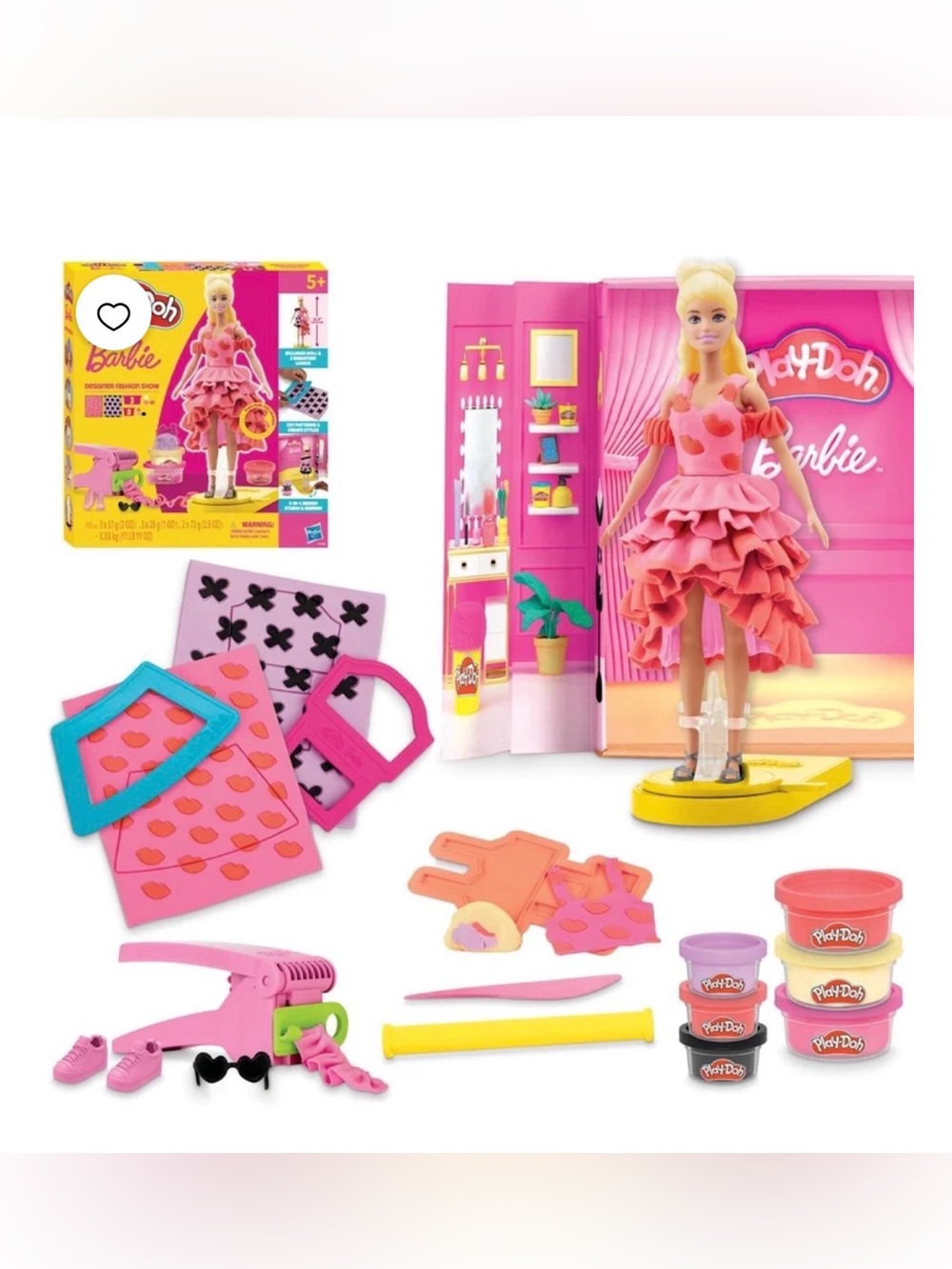 Play-Doh Barbie Pink Fashion Dress Maker Set